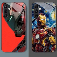 ironman 08 Glass Phone Case For Samsung Galaxy A55 A54 A35 A36 A14 A53 A15 A34 A25 A06 A05 A05S A33 