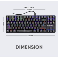 ARMAGGEDDON SMK-9R RGB FALCONET OUTEMU BLACK SWITCH MECHANICAL KEYBOARD | 87 KEY LOW-PROFILE | 16.8 