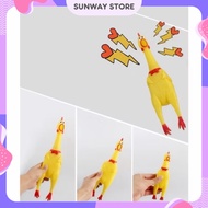 SUNWAYSTORE - Screaming Chicken Toy Rubber Chicken Toy/ with Sound Squeeze Chicken Toy/ with Sound (
