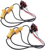mankk 1 Pair 3157 3057 4157 LED Resistor Kit, 50W 6 Ohm Turn Signal Bulb Relay Harness Resistor Adap