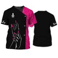 Nail Polish Manicurist T-Shirt - Y2K 3D Print Streetwear Top