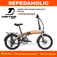 Sepeda Lipat Listrik UNITED FURION Electric E Bike Folding 20 Inch