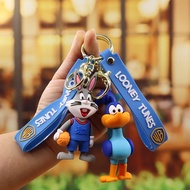 Space Jam Keychain - Looney Tunes Character Keyring Set: Bugs Bunny, Daffy Duck, Tweety Bird Figurin