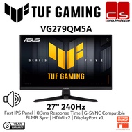 ASUS TUF Gaming VG279QM5A 27" FHD 240Hz Fast IPS Gaming Monitor - HDMI/DP/0.3ms (Build In Speaker)