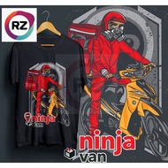 T-Shirt Courier Team -NinjaVan Motor Microfiber Hybrid Print S-6XL