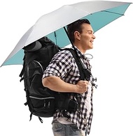 G4Free Liteflex Hiking Umbrella Mini Compact Ultralight Collapsible Reflective Silver Trekking Backp