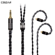 Kbear lưỡi đen Tai Nghe Nâng Cấp Cáp 2.5/3.5/4.4Mm Cắm 4 Core Furukawa C2200 hợp kim đồng thau Earbu