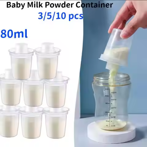 【1Set 80ML Baby Milk Powder Dispenser Portable Baby Food Storage Box Baby Dispenser Pre-Measured Pow