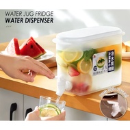 3L/4L Water Jug Fridge Water Dispenser Refrigerator Container With Lid Jug Kettle With Faucet Cool Water Ice