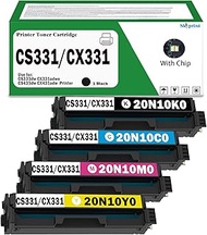 CS431 CX431 CX331 CS331 Toner Cartridges High Yield Compatible with Lexmark 20N10K0 20N10C0 20N10M0 