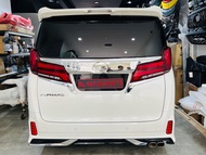 Toyota vellfire alphard 2015 2016 2017 2018 convert 2019 led tail lamp light trunk chrome garnish lip bodykit body kit