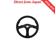 Fortune D1 SPEC FLAT-R PVC Leather Steering Wheel 35mm Black Stitching DSC-FR350BK [Direct from Japa