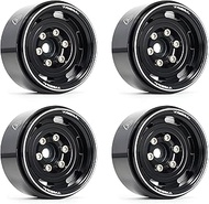 TREAL 1.55'' Beadlock Wheels (4P) Aluminum CNC Classic Wagon Vintage Wheels for 1/10 RC Crawler Car 