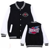 HOUSTON ROCKETS MEN'S VARSITY BASEBALL JACKET JUMBO SIZEBIG