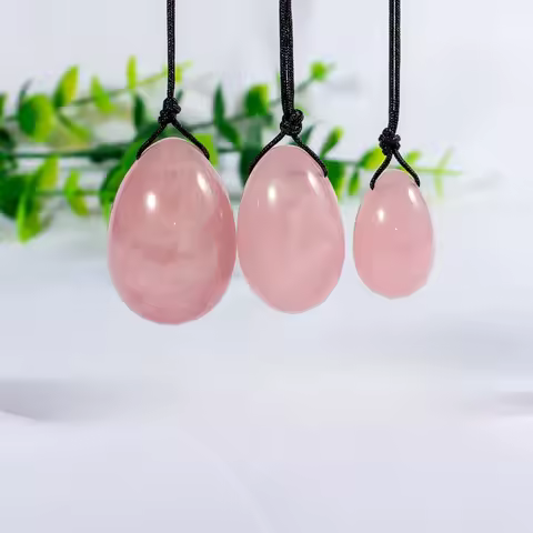 100% Pure Natural Quartz Yoni Egg Set Kegel Exerciser Balls Vginal Balls Muscle Jade Eggs Massager B