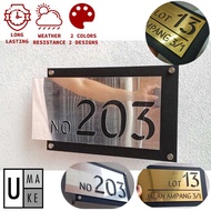 UMAKE customize house number plate | nombor rumah | sign plate acrylic | number rumah | plate rumah 