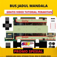 PAPERCRAFT / STIKER MINIATUR BUS TRUK LEMBARAN DIY BUS JADUL MANDALA