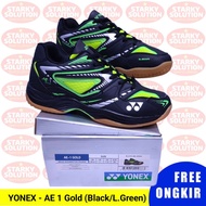 YONEX AE 1 GOLD Badminton Shoes AE1 Original - Black/Lime