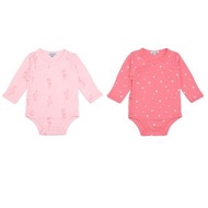 mother's choice - (四季) 2件裝: 嬰兒純棉長袖短夾衣/蝴蝶衣/和尚袍(0-6個月)粉兔/星星 608606