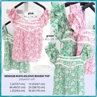 Women's Branded Blouse - MINE 528 RUFFLESLEEVE BOHEM TOP