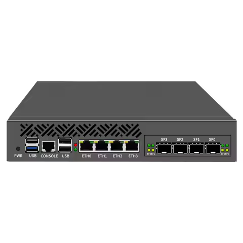 1U 9.5 Inch Intel N100 Mini Server PC Rack-mounted 4/2x10G SFP 4xi226-V 2.5G Gateway Network Securit