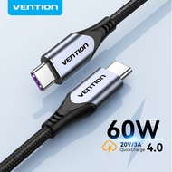 Vention USB C to USB C Cable PD 60W 3A QC 4.0 Fast Charging Type C Data Cable for Samsung XIAOMI Lap