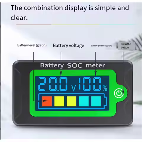 A73T Waterproof Digital LCD Voltmeter Battery Capacity Tester Voltage Indicator DC8-100V 12V 24V 36V