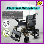 Electric Wheelchair Kerusi Roda Elektrik Ringan Lightweight Kerusi Roda Foldable Travel Transport Au