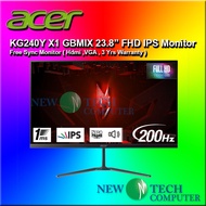 ACER NITRO KG240YM5 / KG240Y X1 GAMING MONITOR ( 23.8" IPS FHD / 200HZ / 1MS / AMD FREESYNC / HDMI +