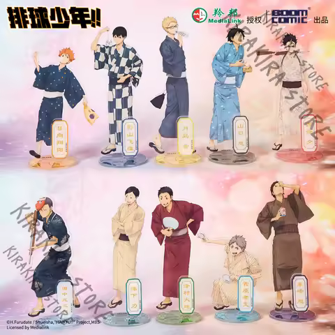 Haikyuu!! Kei Tsukishima Chikara Ennoshita Bathrobe Series Acrylic Standing Sign Ornaments Genuine C