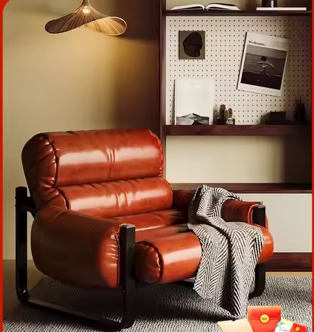 Single sofa chair Jersey chair Ancient leather sofa chair in living room