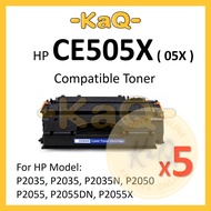 5x CE505X 05A 505A 505X LaserJet Compatible Toner  05A 05X 505 P2035 P2035n P2050 P2055 P2055d P2055