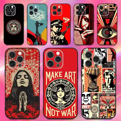 S-Shepards O-Obey Giant Phone Case For iPhone 16,15,14,13,12,11,Pro,Max,Plus,X,XS,XR,SE,8,7,Mini,Sof