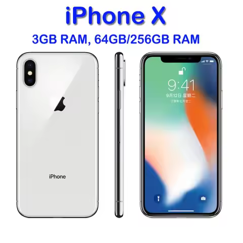 Original Apple iPhone X 4G Mobile Phone Face ID 64GB/256GB HDR10 5.8" OLED Screen 12MP+7MP A11 Bioni