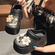 Casual Flat Sandals Plain 9Cm Extra Thick Soft Sole Summer Daisy Show Longer Legs Flat Sandal for Wo