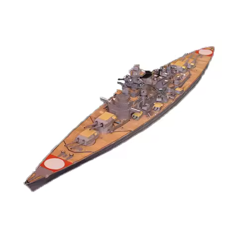 1:400 German Battleship Bismarck Paper Model Warship Handmade Paper Craft DIY Model Aldult Toys Mili