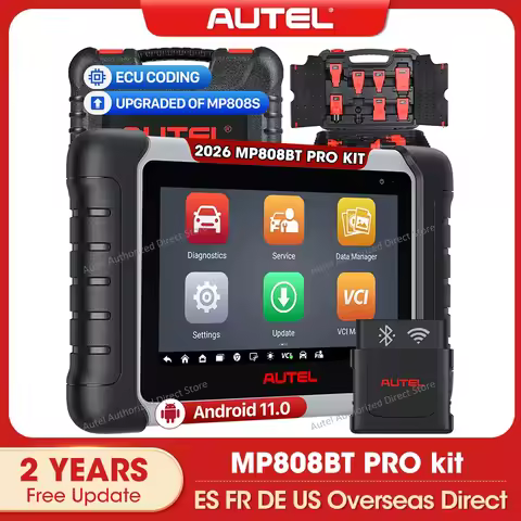 Autel MaxiPRO MP808BT PRO Kit Diagnostic Scanner Automotive Online ECU Coding Tool, Active Test, 38+