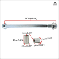 GGGGai เพลาล้อล้อหลังขนาด15มม. 230มม. 9 "สำหรับฮอนด้าเอ็กซ์อาร์ซีอาร์เอ็ฟ50 70cc 90cc 110cc 125cc 14