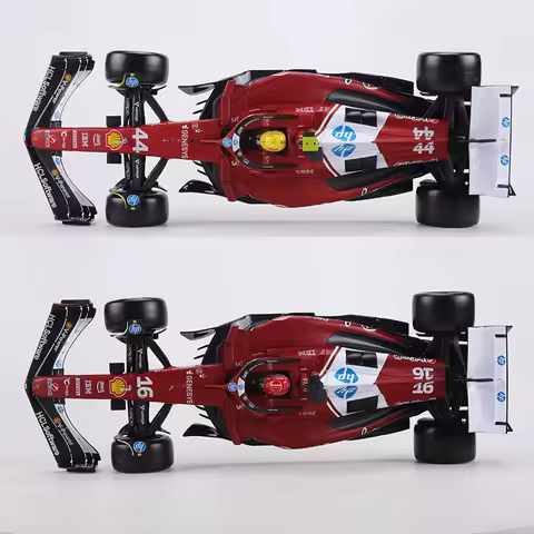 Burago 1:18 Ferrari F1 Formula Racing Car SF25 NO.16 C.Leclerc NO.44 L.Hamilton Alloy Model Car