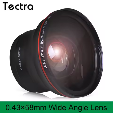 58MM 0.43x Professional HD Wide Angle Lens w/Macro Portion for Canon EOS Rebel 77D T7i T6s T6i T6 T5