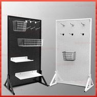 Shelf Floor Storage Rack Mobile Push-Pull Storage Hanging Board Rack Mobile Pegboard Hardware Tool H