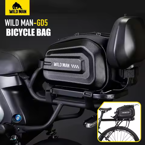 WILD MAN GD5 Bicycle Bag Rear Shelf Electric Car Bag Rear Seat Frame Tail Bag EVA Hard Shell Pack Cy