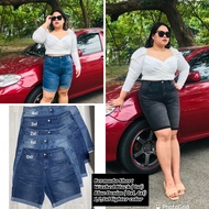 PLUS SIZE BERMUDA TOKONG SHORT FOR BIG WOMAN STYLE TATTERED, RIPPED, STRETCH, GOOD FOR BIG THIGHS