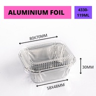 READY STOCK 10 PCS ALUMINIUM FOIL TRAY WITH LID 4330(RECTANGULAR) / BEKAS BUNGKUS
