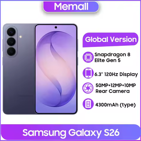 New Samsung Galaxy S26 5G AI Smartphone Snapdragon 8 Elite Gen 5 6.3"Dynamic 120Hz AMOLED 2X Screen 