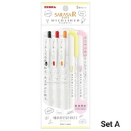 Zebra Sarasa R & Mildliner White Series Pen Set Limited Edition