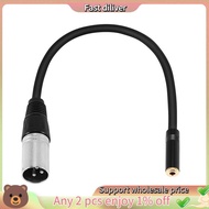 0. Wire 3 Pin Xlr Male to 3.5Mm Female Audio Connector Stereo Microphone Adapter