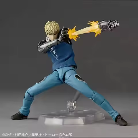 New Ko Genos Anime Action Figures Kaiyodo Revoltech Yamaguchi One Punch Man Figurine Joint Movable M