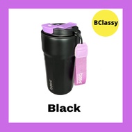 Bros's Stainless Steel Travel Vacuum Flask Thermos Bottle 500ml Thumbed with Handle Portable Water D