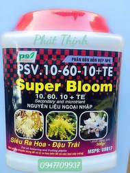 500g Phân Bón Lá 10-60-10 Siêu Ra Hoa Đậu Trái Lá Mau Già Dày Lá Dưỡng Hoa Tăng Đậu Trái